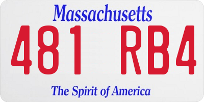 MA license plate 481RB4