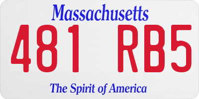 MA license plate 481RB5