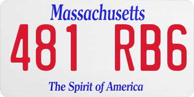 MA license plate 481RB6