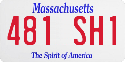 MA license plate 481SH1