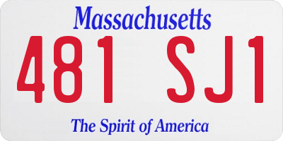 MA license plate 481SJ1