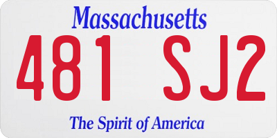 MA license plate 481SJ2
