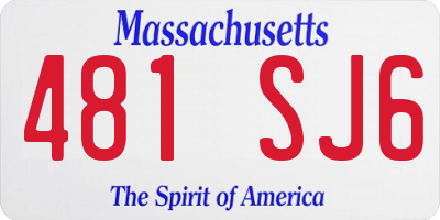MA license plate 481SJ6