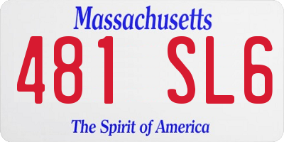 MA license plate 481SL6