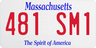 MA license plate 481SM1