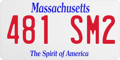 MA license plate 481SM2