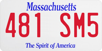 MA license plate 481SM5
