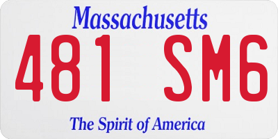 MA license plate 481SM6