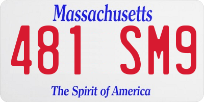 MA license plate 481SM9