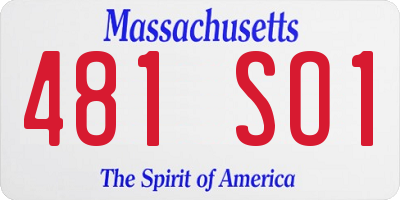 MA license plate 481SO1