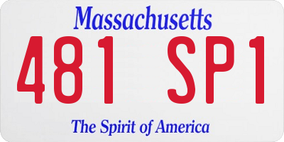 MA license plate 481SP1