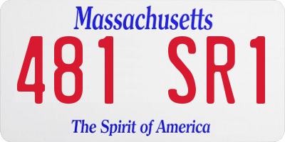 MA license plate 481SR1