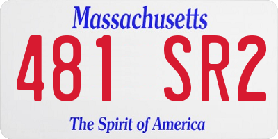 MA license plate 481SR2