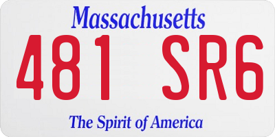 MA license plate 481SR6