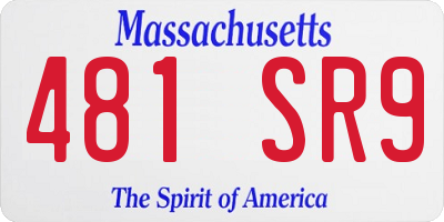 MA license plate 481SR9