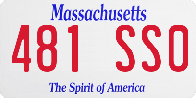 MA license plate 481SS0