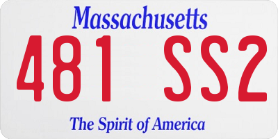 MA license plate 481SS2