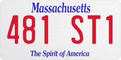 MA license plate 481ST1