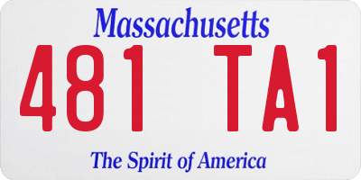 MA license plate 481TA1