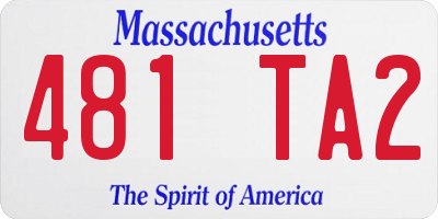 MA license plate 481TA2