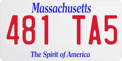 MA license plate 481TA5