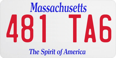 MA license plate 481TA6