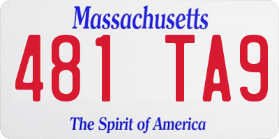 MA license plate 481TA9