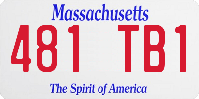 MA license plate 481TB1