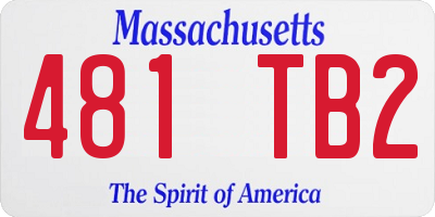 MA license plate 481TB2
