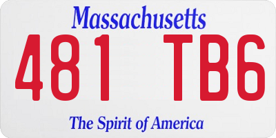 MA license plate 481TB6