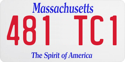 MA license plate 481TC1