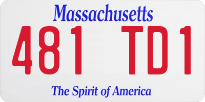 MA license plate 481TD1
