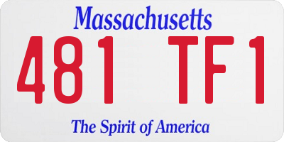 MA license plate 481TF1