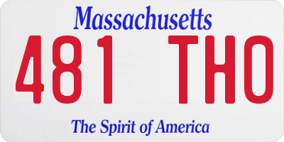 MA license plate 481TH0
