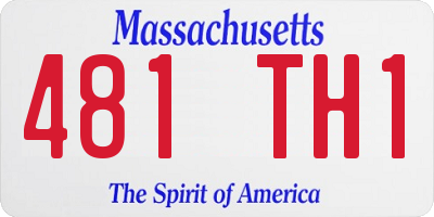 MA license plate 481TH1