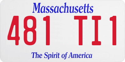 MA license plate 481TI1