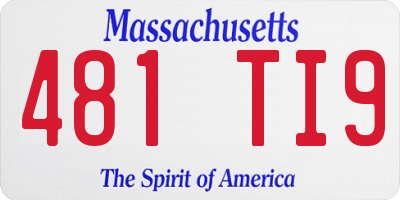 MA license plate 481TI9