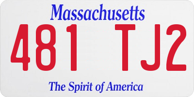 MA license plate 481TJ2