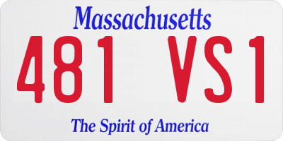 MA license plate 481VS1