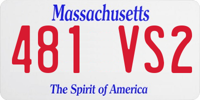 MA license plate 481VS2