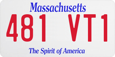 MA license plate 481VT1