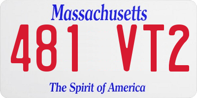 MA license plate 481VT2
