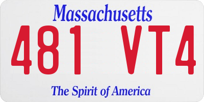 MA license plate 481VT4