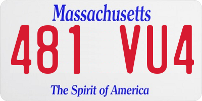 MA license plate 481VU4