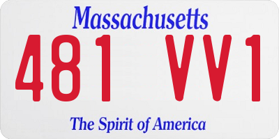 MA license plate 481VV1