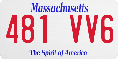 MA license plate 481VV6