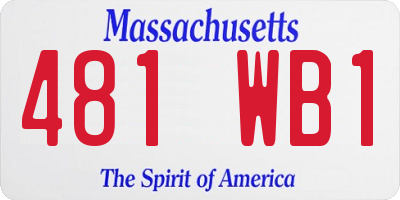 MA license plate 481WB1