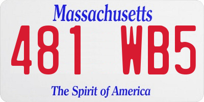 MA license plate 481WB5