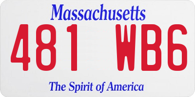 MA license plate 481WB6