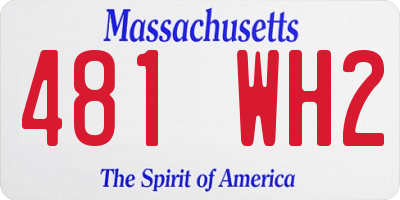 MA license plate 481WH2